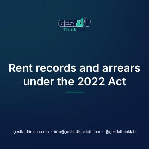 Rent records and arrears under the 2022 Act