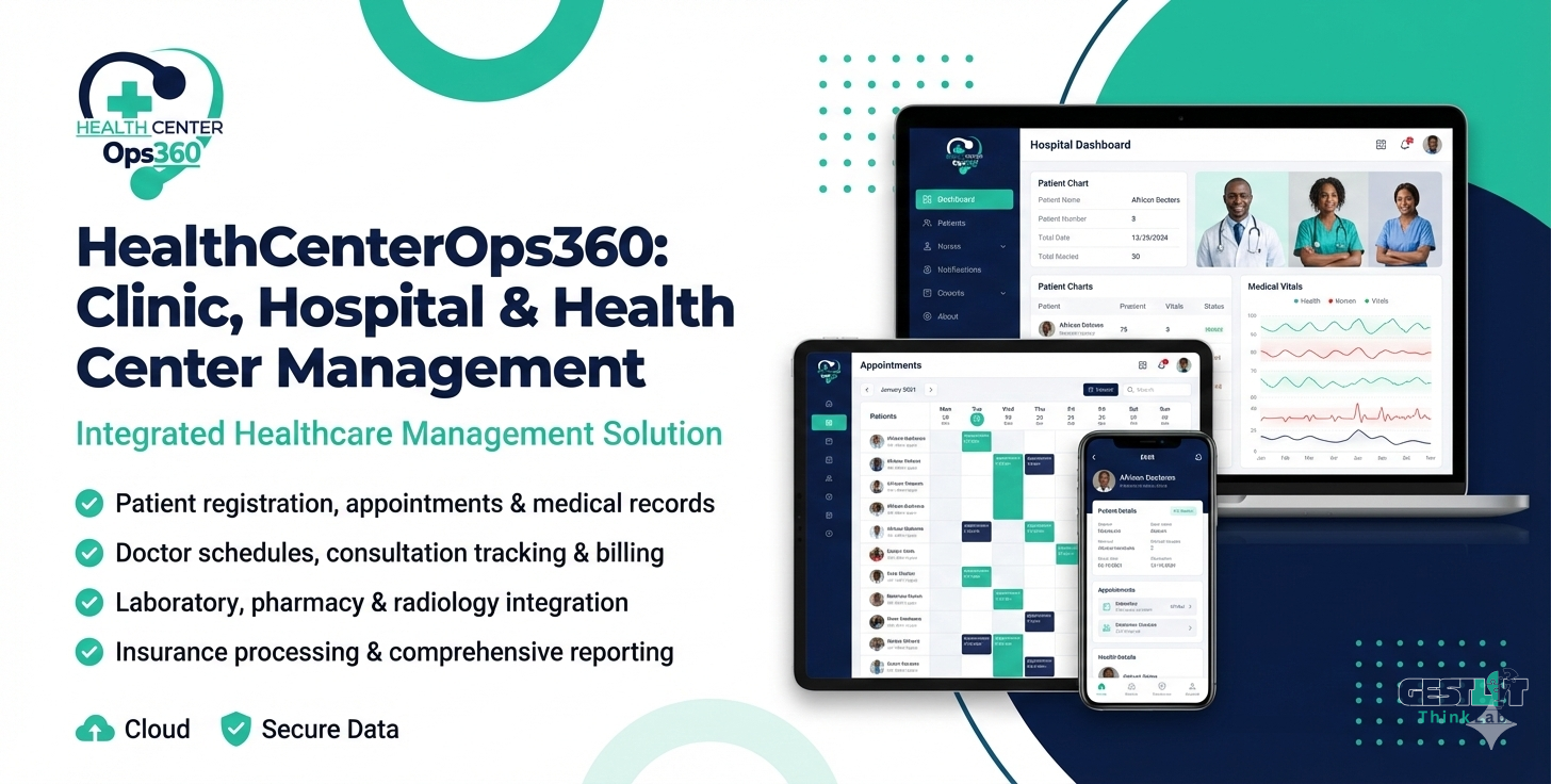 HealthCenterOps360 : Clinic, Hospital & Health Center Management